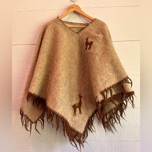 Vintage Alpaca Poncho